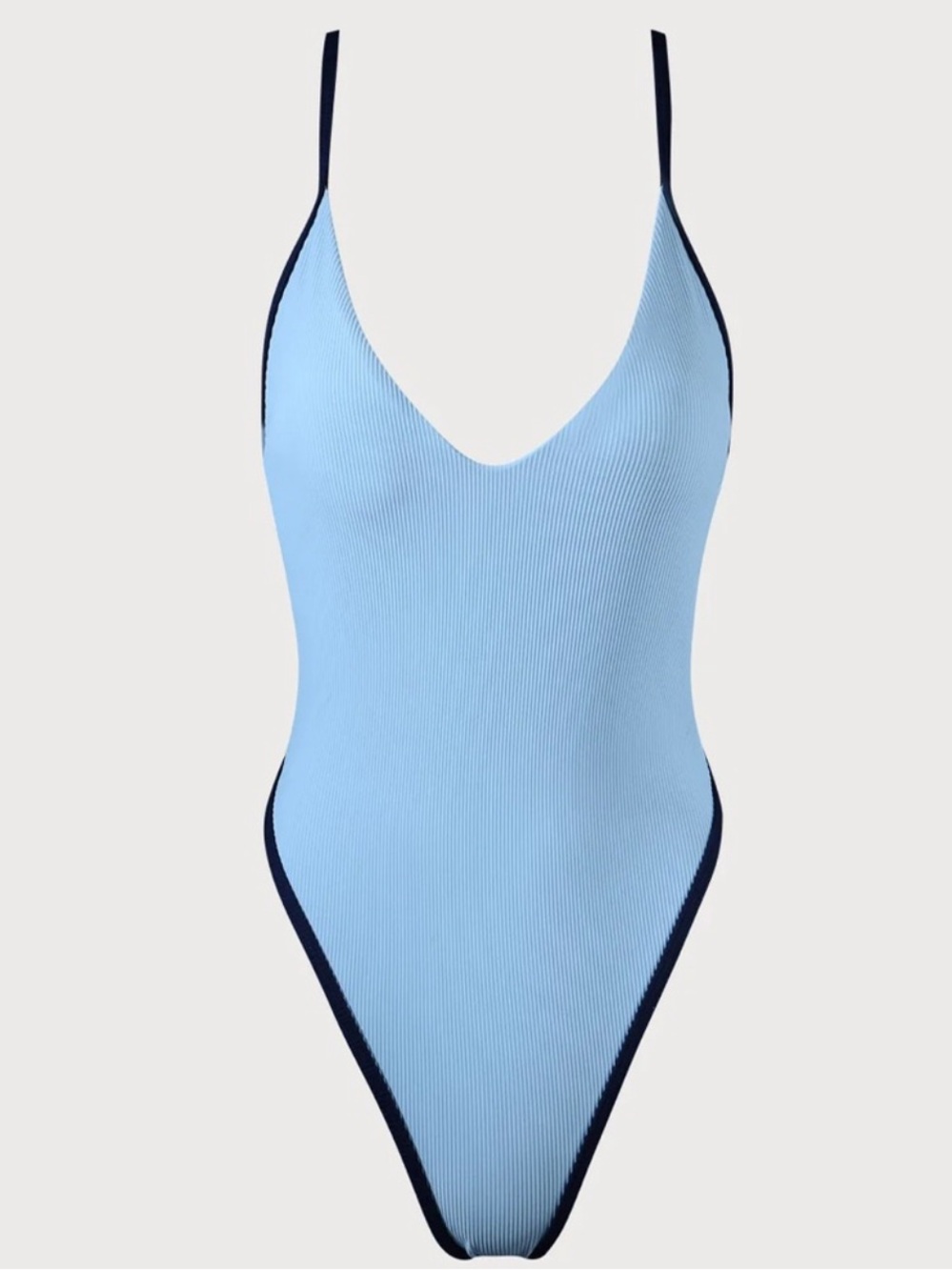 Berlook Light Blue High Cut One Piece Swimsuit - Picture 7 of 9